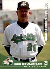 2004 Clinton LumberKings Grandstand 1 Mike Boulanger Hitting Coach Baseball Card