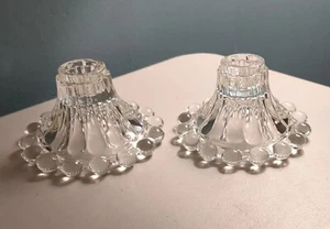 Set di 2 portacandele con gancio di ancoraggio candelabri in vetro candela boopie. Vintage - Foto 1 di 8