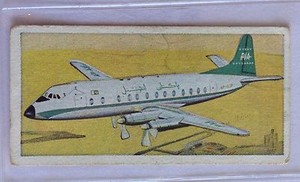 Vickers Armstrong Viscount Wings Across The World 1962 Lyons Tea Card (B2)