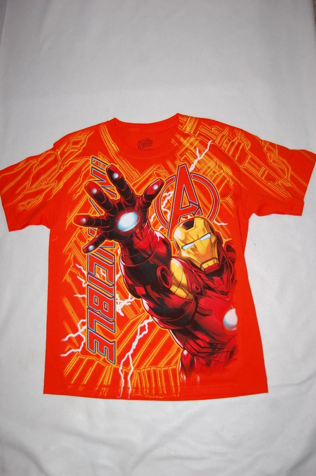 Мальчики S/S футболка оранжевый Marvel AVENGERS IRONMAN 100% хлопок XL 18-20 - Изображение 1 из 1