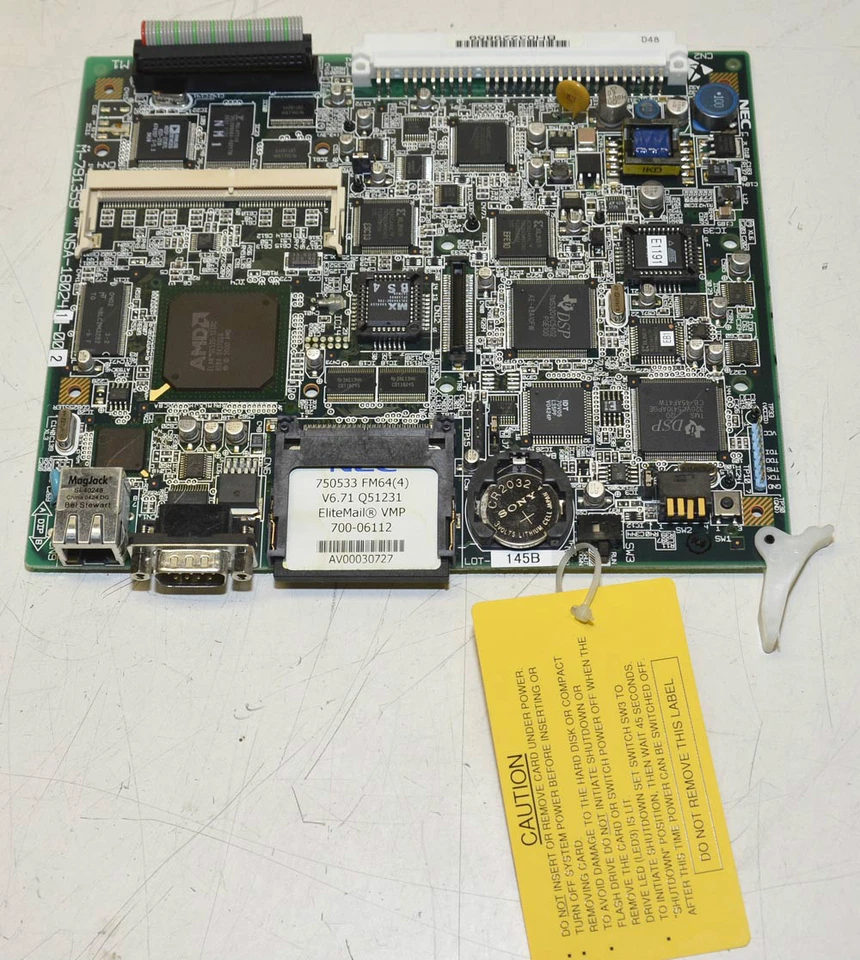 NEC ElectraELITE IPK VoiceMail Card V6.71 NSA-18024 1-002 - Image 1 of 1