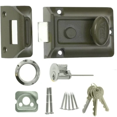 CERRADURA DE CIERRE NOCTURNO CILINDRO ERA LLANTA CROMADA TRADICIONAL Puerta Trasera Delantera 60mm Backset Foto 1 de 3