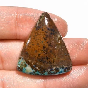 Natural Azurite Triangle Cabochon Loose Gemstone 50.75 Ct 30X26X8 mm S1184 - Picture 1 of 1