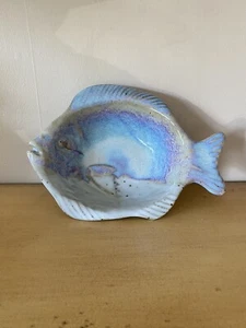 Nedza Art Pottery Stoneware Multi Use Fish Dish/Bowl Signed USA - Imagen 1 de 20