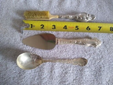 Vintage lot of assorted sterling silver pieces Knife, Brush & Spoon