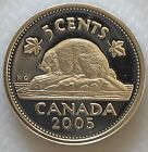 2005 CANADA 5 CENTS PROOF SILVER NICKEL HEAVY CAMEO COIN