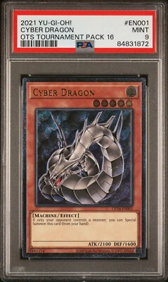 2021 YUGIOH OP16-EN001 CYBER DRAGON ULTIMATE RARE HOLO PSA 9 MINT #84831872 - Image 1 of 2