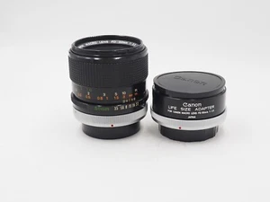 Canon FD 50mm f/3.5 S.S.C. Macro lens w/ adapter (U37491) US BUYERS ONLY - Picture 1 of 2
