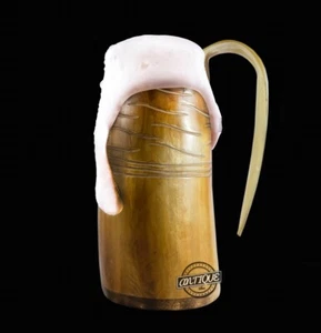 Medieval Viking Tankard Drinking Horn Beer Mug Vintage Ale Mead Home Table Gifts - Picture 1 of 5