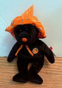 Vintage Ty Beanie Baby Pocus Halloween Bear BBOM Plush Bean Bag Stuffed NWT - Picture 1 of 2
