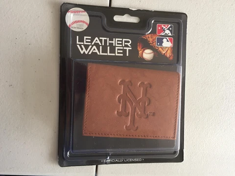 Official MLB Leather Wallet TriFold Embossed Choose Your Team Cover