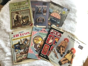 7 libri modelli istruzioni dipinti Raggedy Ann Natale conigli arte popolare - Foto 1 di 10