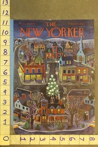 12-15-1951 NEW YORKER VINTAGE COVER KARASZ CHRISTMAS HOLIDAY TOWN DECOR NYE68 - Picture 1 of 1