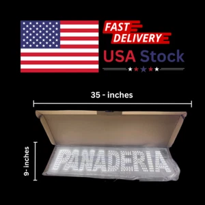 Letrero LED de negocios 35′′ X 9′′ PANADERIA para panaderías – Blanco - Imagen 1 de 2