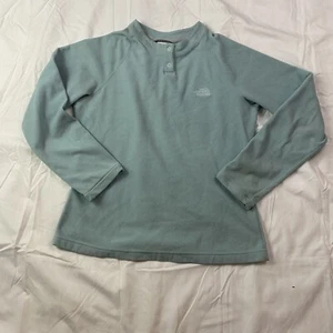 The North Face Blue Fleece Quarter Snap Pullover Women Small S Sweater - Picture 1 of 7