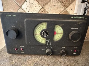 Hallicrafters Model S-38B 4 Band Shortwave Ham Radio Receiver Parts or Repair - Zdjęcie 1 z 5