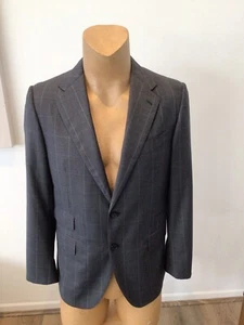 Mens CARUSO 2 Piece Grey Check Suit Size 52” Regular Fit.Made In Italy.. - Picture 1 of 12