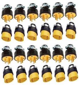 Stecker Buchse Verlängerungskabel Ersatz elektrische Stecker 15 AMP 125V Reparatur - Bild 1 von 7