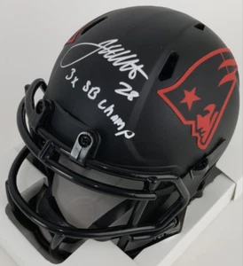 James White Signed New England Patriots Eclipse Alternate Speed Mini Helmet JSA - Picture 1 of 7