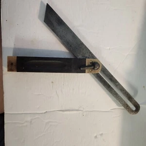 ANTIQUE H. DISSTON  PHILA, USA BRASS &ROSEWOOD 10 " T- BEVEL  Type 4, Var #2 - Picture 1 of 4