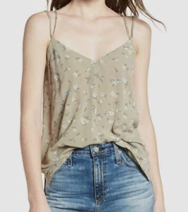 NWT $395 AG Adriano Goldschmied Women's Green Floral Sleeveless Tank Top Size M - Picture 1 of 6