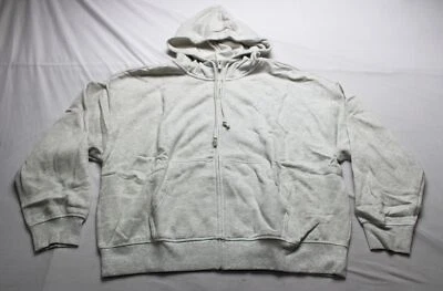 Sudadera con capucha Victoria's Secret para mujer polar cremallera completa HT3 blanca concha brillante L/G nueva con etiquetas Foto 1 de 4