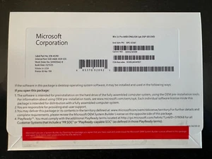 Windows 11 Pro 64Bit English 1pk OEI DVD - Brand New Sealed - Picture 1 of 2