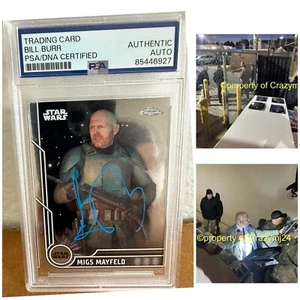 Bill Burr Signed Migs Mayfeld Topps Chome Card Mandalorian Autograph PSA DNA - Picture 1 of 5