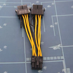 For Nvidia K80 M40 M60 P40 P100 Graphics Card Dual 8 to 8 GPU Power Cable - Picture 1 of 5