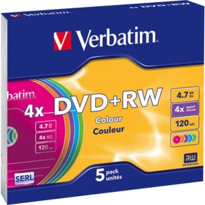 1 DVD+RW VERBATIM VIERGE 4.7 GB 120 min couleur - Afbeelding 1 van 1