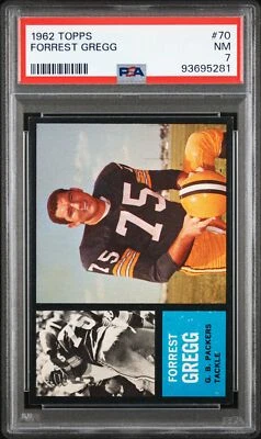 1962 TOPPS #70 FORREST GREGG PSA 7 - Image 1 of 2