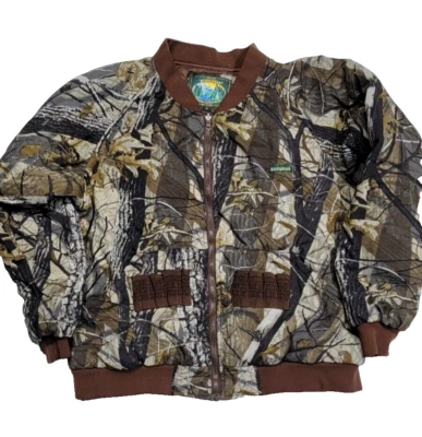 Vintage Hodgeman Insulated Realtree Hardwoods Camo Shotgun Shell Pocket Men's XL - Image 1 of 4