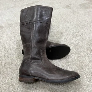 Fossil kniehohe Lederstiefel grau taupe Damengröße 7,5 seitlicher Reißverschluss FFW4039201 - Bild 1 von 23