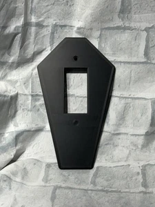 Sarg Lichtschalter Steckdosenabdeckung Wandplatte, Gothic, schwarz matt, Decora oder GFCI - Bild 1 von 10