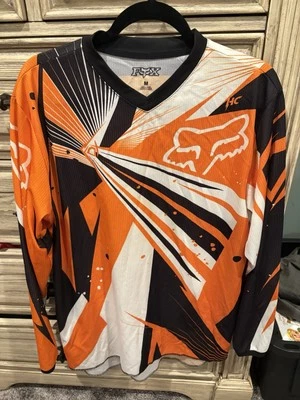 Camisa de manga larga Fox para hombre talla M carreras de motocross naranja negra Foto 1 de 4