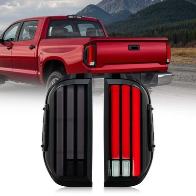 Smoke Tail Lights Fits 2014-2021 Toyota Tundra LED Sequential Signal Lamps Pair - Image 1 of 4