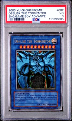 PSA 3 Obelisk the Tormentor GBI-002 Ultra Rare Game Boy Advance Promo YUGIOH - Image 1 of 2