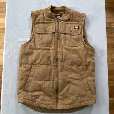 Wrangler Ropa de Trabajo Para Hombres Mediano Acolchado Forrado Algodón Pato Chaleco de Trabajo Marrón WW65204-23 Foto 1 de 4