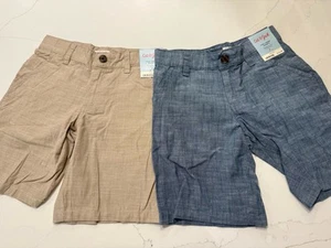 2 pantaloncini corti Cat & Jack taglia 8 davanti piatto / beige e blu - Foto 1 di 11