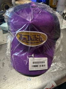 Sombrero de camionero vintage Von Dutch amarillo púrpura Lakers auténtico nuevo con etiquetas raro - Imagen 1 de 1