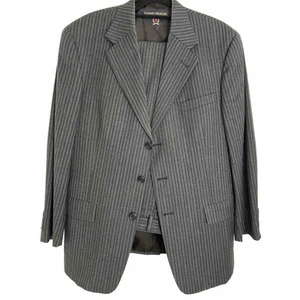 Traje Tommy Hilfiger Hombre Lana Rayas, 2 Piezas, Hecho en EE. UU., 40 Pecho, 32 Cintura - Imagen 1 de 17