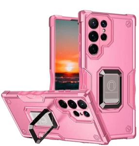For Samsung galaxy s25 ultra hybrid shockproof Magnetic Ring stand pink case - Picture 1 of 1