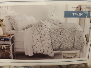 Shabby Chic Indigo Batik Twin 2 Piece Duvet Cover Set - Picture 1 of 5