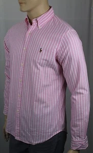 Ralph Lauren Pink Striped Classic Oxford Shirt Multi Colored Pony NWT - Picture 1 of 1