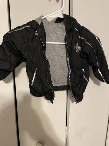 Vintage New Orleans Saints Hooded Zipup Jacket 2T Cover
