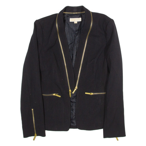MICHAEL KORS cappotto blazer donna nero UK 10