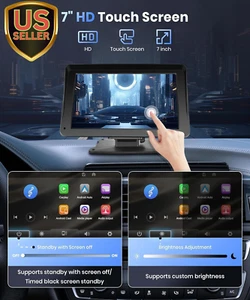 Portable Car Stereo Wireless Carplay Android Auto,7 Inch Touch Screen Car Rad... - Picture 1 of 7