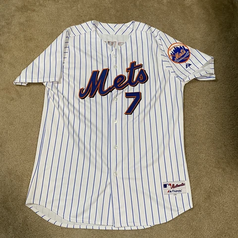 Majestic Authentic Jose Reyes New York Mets MLB Baseball Jersey Vintage White 52 Cover