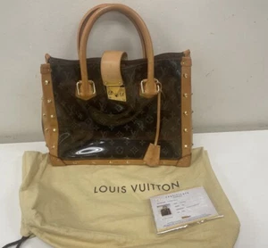 LOUIS VUITTON Monogram Plastic Neo Clear Vinyl Cabas Amble M92504 Tote Amble LV - Picture 1 of 18