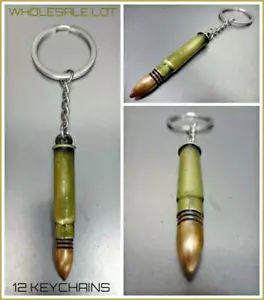 LOTE AL POR MAYOR Llavero Novedad Militares Balas Regalo 12 Llaveros - Imagen 1 de 5